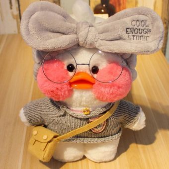 30CM Pink LaLafanfan Kawaii Cafe Mimi Yellow Duck Plush Toy Cute Stuffed Doll S 