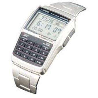 Reloj Casio con calculadora en plateado, DBC-32D-1AES.