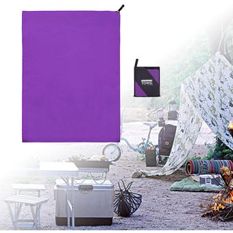 Toalla De Microfibra Compacta Plegable 3 Tamaños Púrpura 80x180cm 