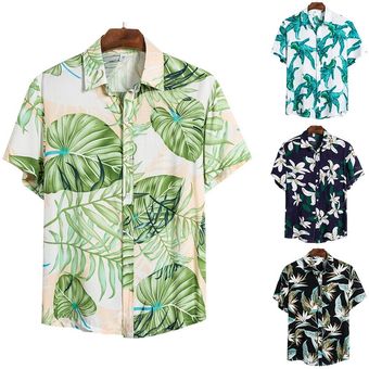 Camisas casuales de verano para hombre,camisas de playa de m #CS113 