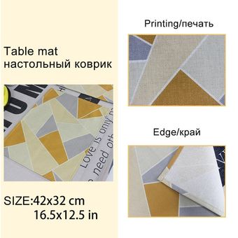Manteles de mesa con patrón de combinación de servilletas y letras manteles individuales de 32x42cm con imágenes de calabaza almohadillas de vaso para plantas servilletas de tela decoración del hogar moderna 