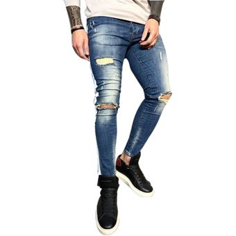 Hole Style Pencil Jeans Para Hombres Pantalones Pitillo Elasticos Y Comodos Linio Mexico Ge598fa11984nlmx