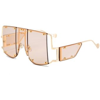 46215 gafas de remaches de metal gafas de sol cuadradas demujer 