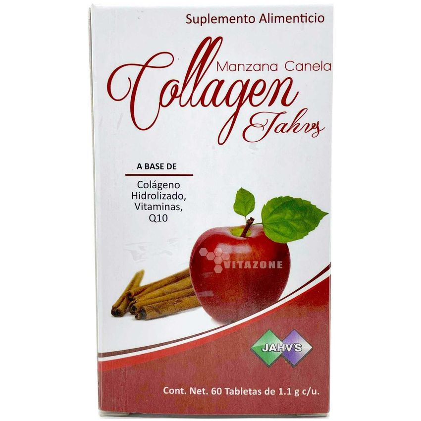 Colágeno Hidrolizado Sabor Manzana 60 tabletas JAHV'S