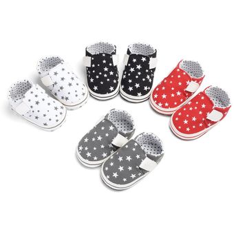 Zapatos inferiores suaves Estrella Imprimir Zapatos de bebé Antidkid Toddlers 