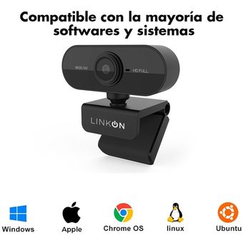 LINKON Webcam Camara Web Fullhd 1080p Usb Microfono Tripode