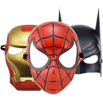 Mascara Spiderman Iron Man Y Batman Halloween Disfraz Fiesta