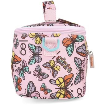 Lonchera para Ni a Cloe Girls Nylon Estampado Mariposas Rosa