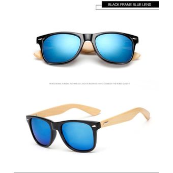 Gafas de sol de bambú reales Gafas de sol polarizadas paramujer 