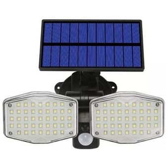 Foco Lampara Solar 82 Led Panel Sensor Movimiento Ajustable