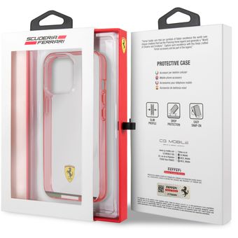 Case protector Ferrari para iPhone 13 Pro MAX - Negro, blanco, rojo y verde