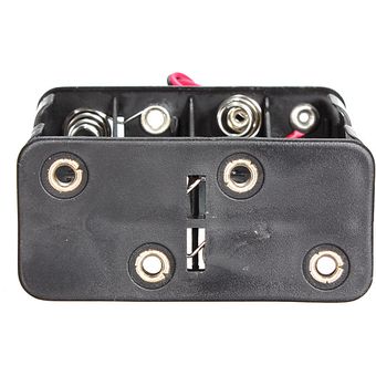 Caja de la caja del soporte de la ranura de la batería 12V Caja de la caja 8 Baterías AA Pila de pila de 6 pulgadas de cables-10PCS 