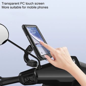 Soporte Con Funda Touch Celular Gps Impermeable Para Espejo De
