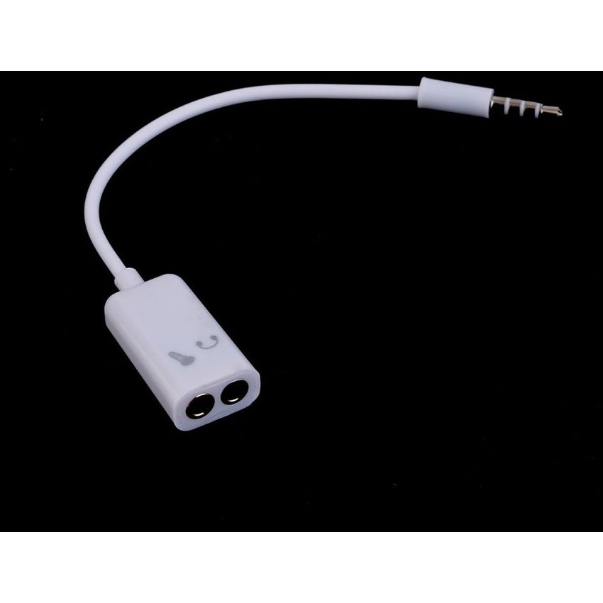 3,5 mm Auriculares Micrófono Estéreo Audio Splitter Cable Cable Blanco
