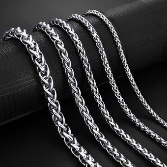 Stainless Steel Chain Necklace for Men Women Curb Chain Black Gold Silver Color Punk Choker Fashion 