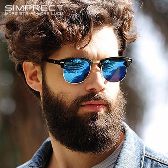 Simprect Retro Polarized Sunglasses Men Uv400 High Quality 