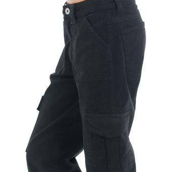 PANTALON CARGO PARA NIÑAS NEGRO – Nauty Blue