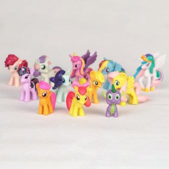 12 Unids  set My Little Pony Figura de Acción Modelo de PVC Artesanía 