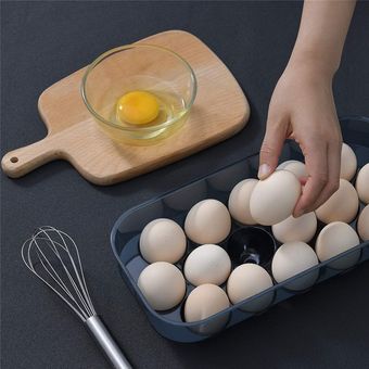 16 Caja de almacenamiento de huevos Egg Holder para el refrigerador de una sola capa transparente 