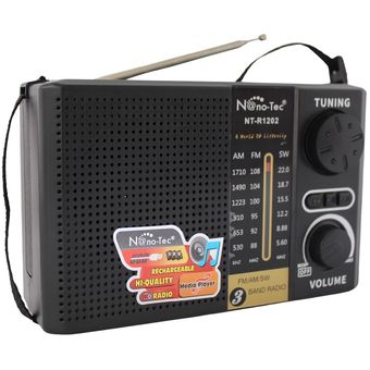 Radio Portatil 3 Bandas Analogo Con Usb