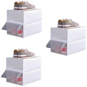 Pack 6 Caja Zapatos Organizador Armable Apilable Almacenaje