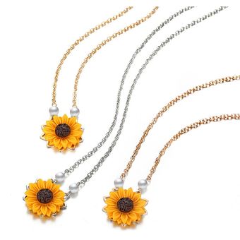 De imitación de la perla collar de girasol colgante para Mujer Accesorios  de la joyería de girasol gargantilla collares joyería de la boda(#gold) LUN  | Linio Perú - UN055FA0A8NU5LPE