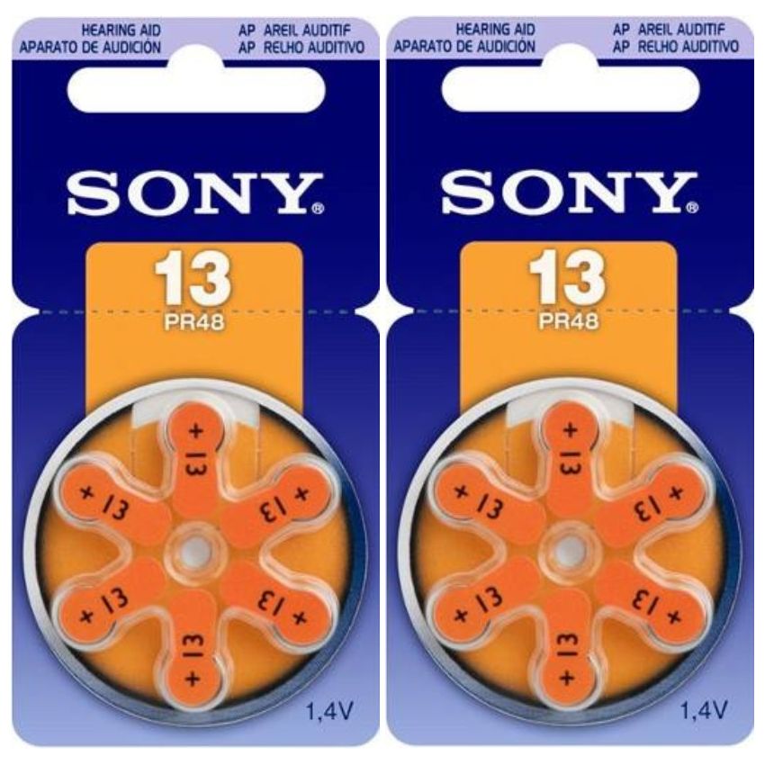 Baterias del 13 de 1,4v Sony Original para Aparato Auditivo 12 Pilas Audifono de Sordera