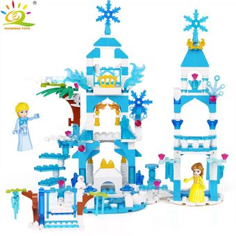 amigos Castillo de hielo princesa reina bloques de construcción Casa de las muchachas bajo el agua Palacio sirena figuras niños Juguetes HON 