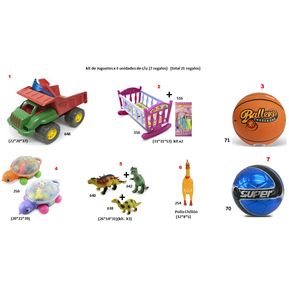 Cuna muñeca y + kit juguetes # 1 (21 regalos) navidad