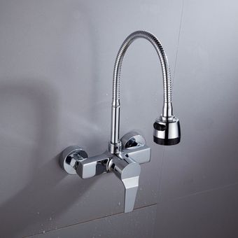 mezcladores flexibles para montar Grifo de cocina de doble orificio 