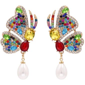Nuevos Diamantes Multicolores Butterfly Charm Suspension 
