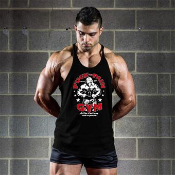 Camiseta de gimnasio musculosa culturismo Fitness Stringer para hombre Camiseta de tirantes de ropa 