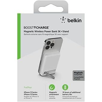 Belkin Batería externa inalámbrica magnética de 5000 mAh + soporte