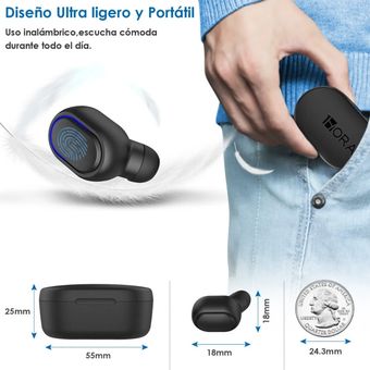  Auriculares Bluetooth para teléfonos celulares, auriculares  inalámbricos con estuche de carga y pantalla de inteligencia LED,  auriculares manos libres de tiempo de conversación de 10 horas con  cancelación de ruido de