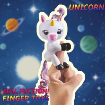 unicornio interactivo dedo