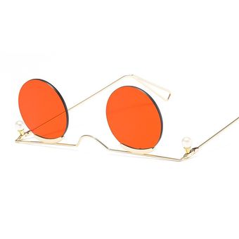 Gafas de lujo decorativas de perlas de color sin marco demujer 