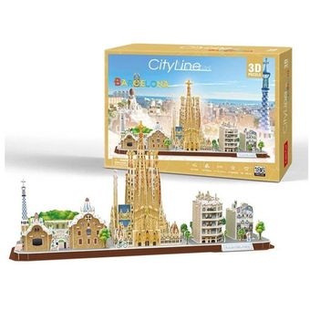 Rompecabezas Puzzle 3d Ciudad Barcelona 186 Piezas Juegos - Generico