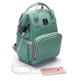 mochila maternal con usb