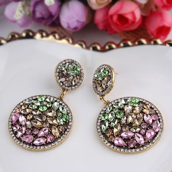Pendientes De Joyería De Cristal Pendientes Retro De Joyería 