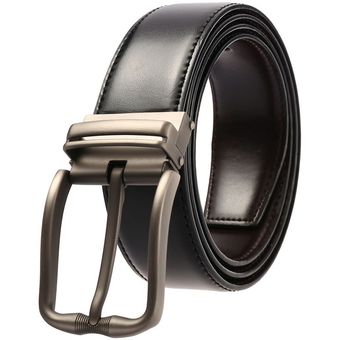 Hombres Cinturón Diseñador De Cuero Alfiler Hebilla Cinturón 