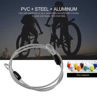 Cable de alambre de acero de cuerda de 100 cm para deportes al aire libre de la bici candado de bicicleta Ciclismo 