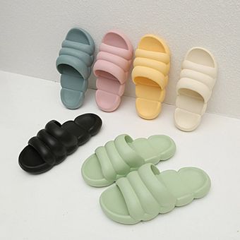 Zapatillas de ducha Suelas gruesas Hombres Mujeres Sandalias suaves Home Caterpillar Forma 