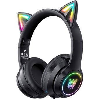 Auriculares Bluetooth para niños, coloridos auriculares inalámbricos sobre  la oreja con luces LED, micrófono integrado, tiempo de reproducción de 45