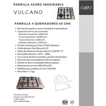 Campana extractora de acero inoxidable 90cm Telux + Parrilla acero