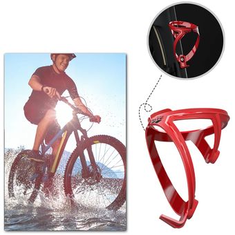 GENERICO Soporte para botella de agua para bicicleta - Rojo