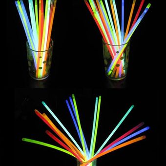 Pulsera luminoso que brilla palillo fluorescente colorido palillo ligero luz de neón 