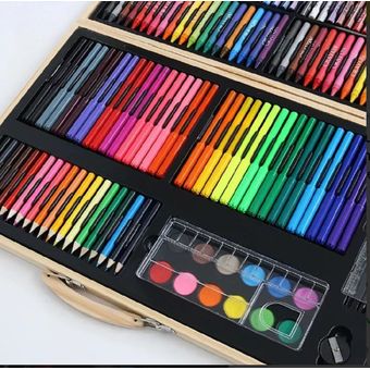 Kit De Dibujo Arte Acuarelas Marcadores Colores X 180 Pcs