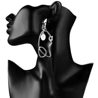 Ae-canfly Fashion Metal Geometry Circular Pearl Crystal Star 