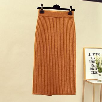 suéter grueso plisado de cintura Falda de Estilo Vintage para mujer 
