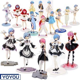 juguetes para niños figura de acción de 22cm regalos Emilia re zero Figura de Anime Re: Life a diferente mundo de Zero Rem Ram #1 in box 22cm 